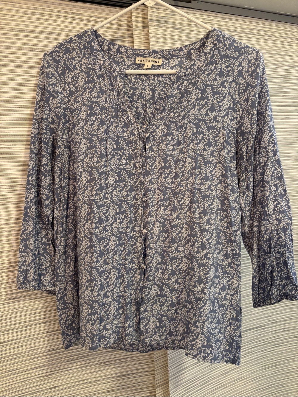 Floral Blue Blouse